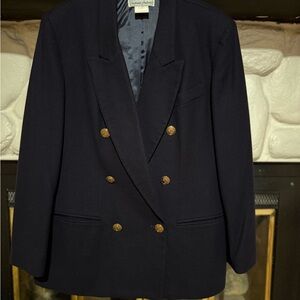 Navy Double-Breasted Blazer